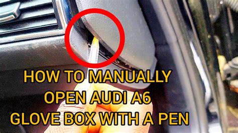 2011 audi a6 electric glove box does not open fix|Audi glovebox problems.